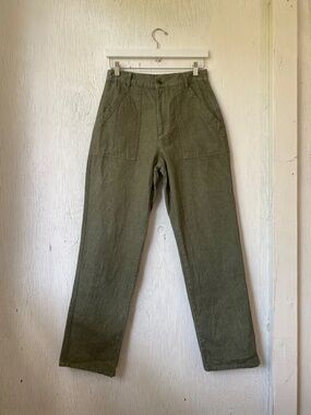 Djerf Avenue fatigue style green army pants